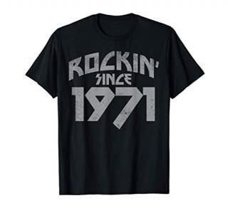 Rockin Since 1971 50 Years Old 50th Birthday Rocker Gift T-Shirt