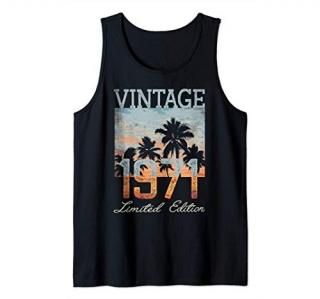Vintage 1971 Limited Edition 50th Birthday 50 Year Old Gift Tank Top