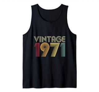 50th Birthday Gifts Year Old - Vintage 1971 Tank Top