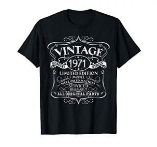 Vintage 1971 50th Birthday Gift Men Women Original Design T-Shirt