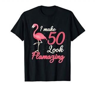 Funny 50 Years Old Women Gift Flamingo 50th Birthday T-Shirt