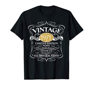 Vintage 1971 50th Birthday Gift Men Women Original Design T-Shirt