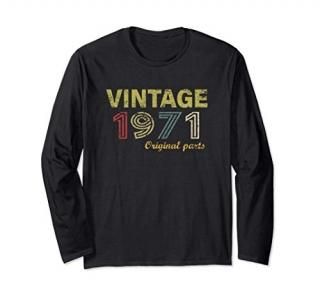 Vintage 1971 Cool 50 Year Old 50th Birthday Gift Men Women Long Sleeve T-Shirt