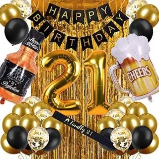 21st Birthday Decorations for Women Men Happy Birthday Decorations for Boys Girl