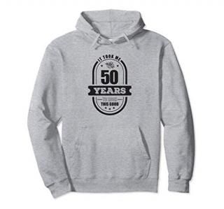 50th Birthday Gift for Women Age 50 Year Old Retro Mom 1970 Pullover Hoodie