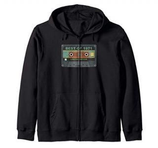 50th Birthday Gift Women Men 50 Year Old Vintage Dad 1971 Zip Hoodie
