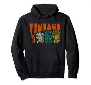 50th Birthday Gift Vintage 1969 Classic Men Women Retro 60s Pullover Hoodie
