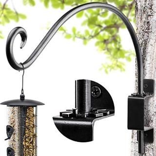 AJART Bird Feeder Hanger of Swivel Hanging Plant Bracket for Outdoor16 inch/Blac