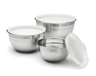 Cuisinart CTG-00-SMB Stainless Steel Mixing Bowls with Lids Set of 3