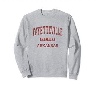 Fayetteville Arkansas AR Vintage Athletic Sports Design Sweatshirt