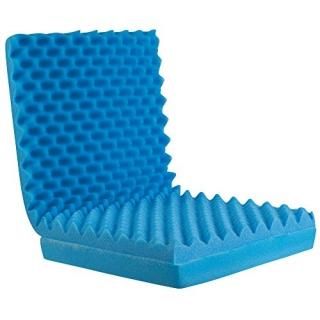 DMI Convoluted Foam Chair Pad Seat Cushion with Attached Back Cushion Blue