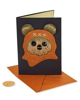 Papyrus Star Wars Birthday Card Leather Ewok