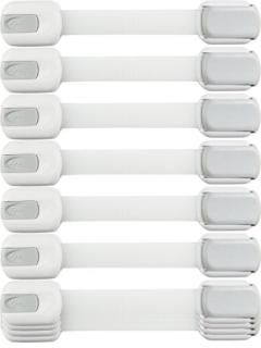 Child Safety Locks -VALUE PACK 10 Straps- No Tools or Drilling -Adjustable Size/