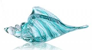 Hand Blown Glass Conch Seashell Figurine Home Decor Art Glass Sculpture of Conch