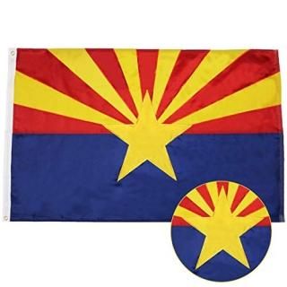 G128 - Arizona State Flag  3x5 feet  Double Sided Embroidered 210D - Indoor/Outd