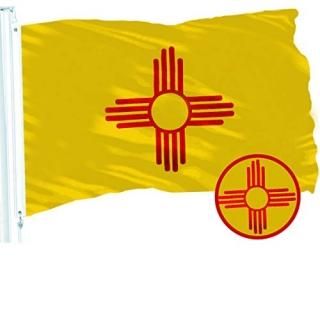 G128 New Mexico State Flag 3x5 feet 210D Embroidered Quality Polyester Indoor/Ou