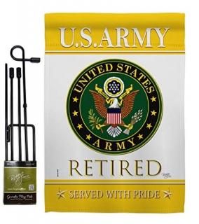 Breeze Decor US Army Garden Flag Set with Stand Armed Forces Rangers United Stat