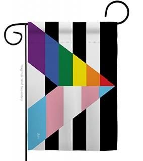 Americana Home & Garden Gay Trans Straight Ally Garden Flag Support Pride Rainbo