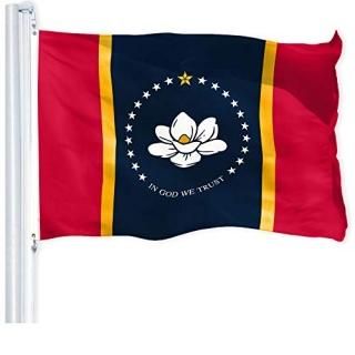 G128  Mississippi State Flag 2020 Version  3x5 feet  Printed 150D  Indoor/Outdoo