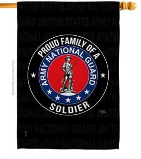 Breeze Decor Army Proud Family Soldier House Flag Armed Forces National Guard AN