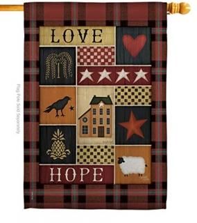 Breeze Decor H100070-BO Primitive Collage Love Hope Inspirational Sweet Home Dec