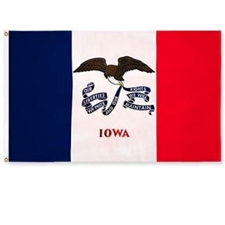 G128 - Iowa State Flag  3x5 feet  Double Sided Embroidered 210D - Indoor/Outdoor