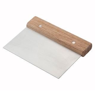 Winware Stainless Steel Dough Scraper with Wood Handle by Winware by Winco