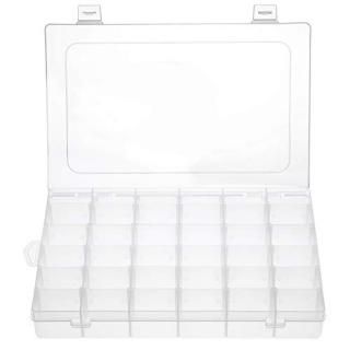 Gospire 36 Grids Clear Plastic Jewellery Box Organiser Storage Container with Re