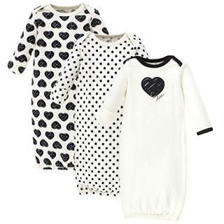 Touched by Nature Unisex Baby Organic Cotton Gowns Heart 0-6 Months US