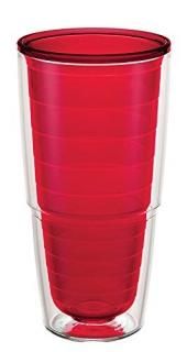 Individual 710ml Red - Tervis 1224226 Clear & Colourful Insulated Tumbler 710ml 