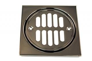 Polished Chrome - Westbrass Shower Strainer Set Square with Crown Polished Chrom