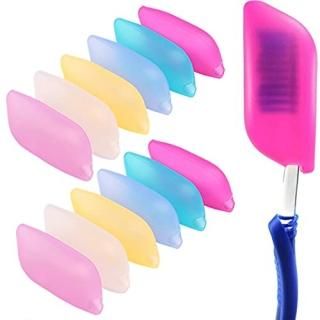 12 Pack - V-TOP Silicone Toothbrush Cover Case Pack of 12 Great for Home and Out