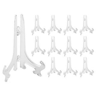 13cm Clear Plastic Easels or Stand/Plate Holders to Display Pictures or Other It