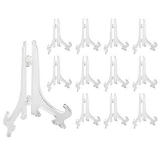 8.9cm Clear Plastic Easels or Stand / Plate Holders to Display Pictures Placecar