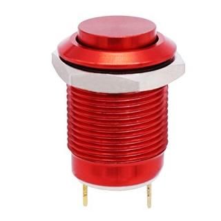 Twidec /12mm 1/2 Waterproof Red Metal Shell Momentary Raised Top Push Button Swi
