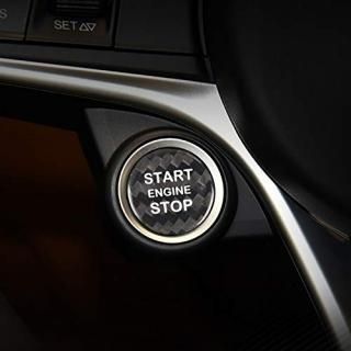 M.JVisun Black Ignition Starter Switch Sticker For Alfa Romeo Giulia Alfa Romeo 