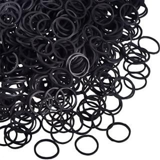 Pack of 1000 Mini Rubber Bands Black Soft Elastic Bands for Kids Hair Braids Hai