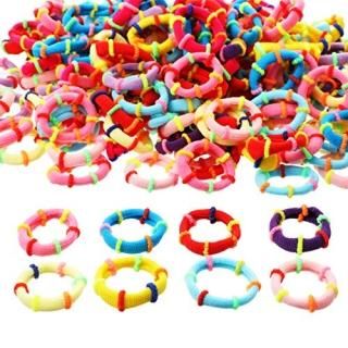200 Pieces Colorful Elastic Hair Ties Seamless Hair Band Ropes Soft Small Ponyta