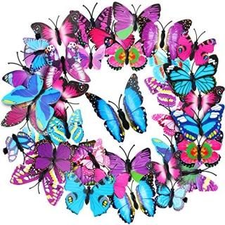 36 Pieces Butterfly Hair Clips Colorful Butterfly Barrettes 3D Valentine's Day B