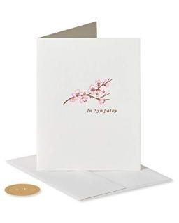 Papyrus Blank Sympathy Card Floral Branch