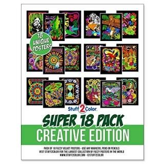 Super Pack of 18 Fuzzy Velvet 20cm x 25cm Posters Creative Edition