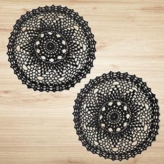 Qxzvzem 2 Pieces 12 Inch Doilies Crochet for Dressers and End Tables Crafts Disp