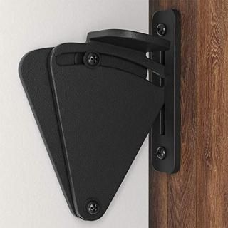 WINSOON Barn Door Lock Hardware Black Steel Sliding Privacy Latch for Closet She