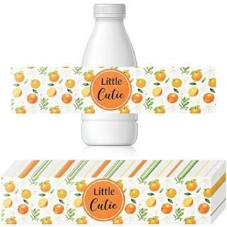 Baby Shower Water Bottle Labels Oranges Baby Shower Bottle Stickers Little Cutie