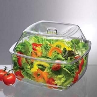 Prodyne Flip-Lid Salad on Ice Bowl Clear by Prodyne