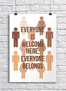 jsc388?Everyone Is Welcomeݥ 18-inches by 12-inches ץߥ100lbݥѻ