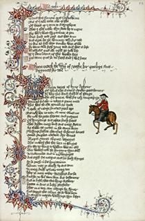 Chaucer Canterbury Tales Nthe Wife Of Bath A Page From The Ellesmere Geoffrey Ch
