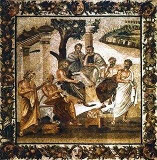 ꥷůؼNtheophrastus Plato Socrates Epicurus Pythagoras And Zeno Roman Mosaic Fr