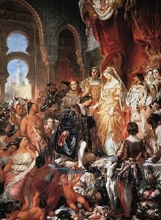 Christopher Columbus Ncolumbus Being Received By Ferdinand And Isabella in Barce