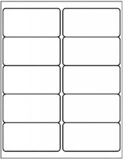 10 Up - Shipping Address Labels - 2 x 4 - 1000 Labels